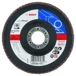 Bosch Bleu Accessoires Disque Fibreu Et Abrasif Disque à Lamelles X551, Expert Pour Le Métal D= 125 Mm ; K= 40, Courbé