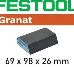 Festool Accessoires Éponge Abrasive Éponge De Ponçage 69x98x26 120 CO GR/6 Granat 201084