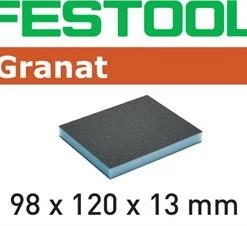 Festool Accessoires Éponge Abrasive Éponge De Ponçage 98x120x13 220 GR/6 Granat 201114